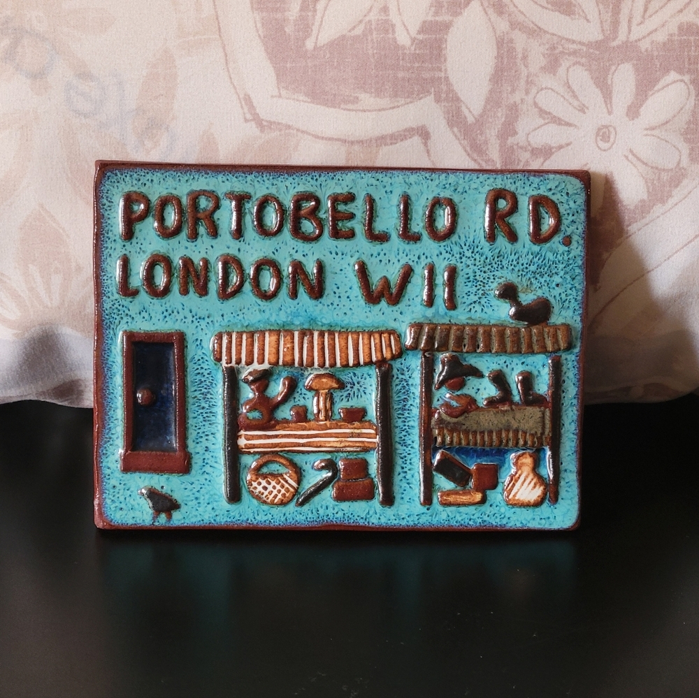 Portobello Rd. London W11 Ceramic Plaque